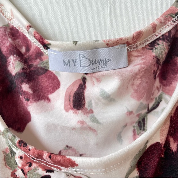 My Bump Maternity Harley Floral Bodycon Dress Cold Shoulder Short Sleeved XL - Picture 5 of 12